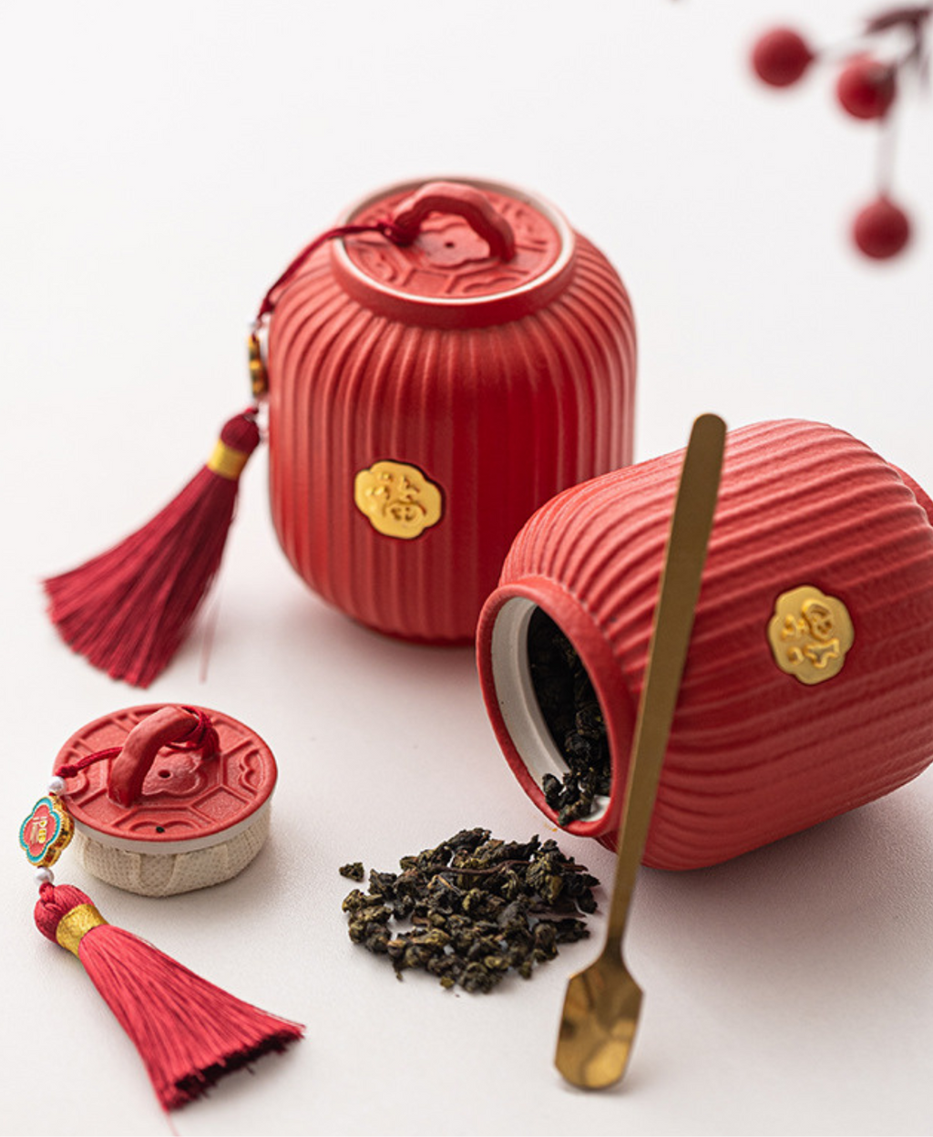 GIFTING INSPIRATION - Red Fu Lantern Tea Canister