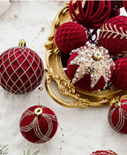 Velvet Ruby Ornament Set