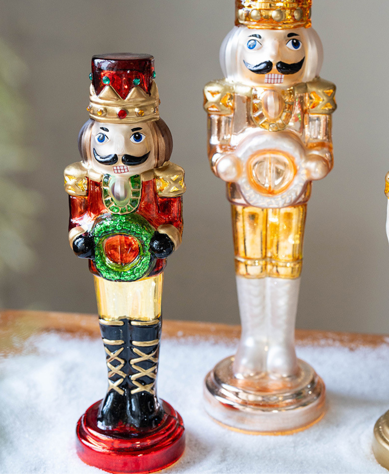 Luminous Glass Nutcracker Ornament