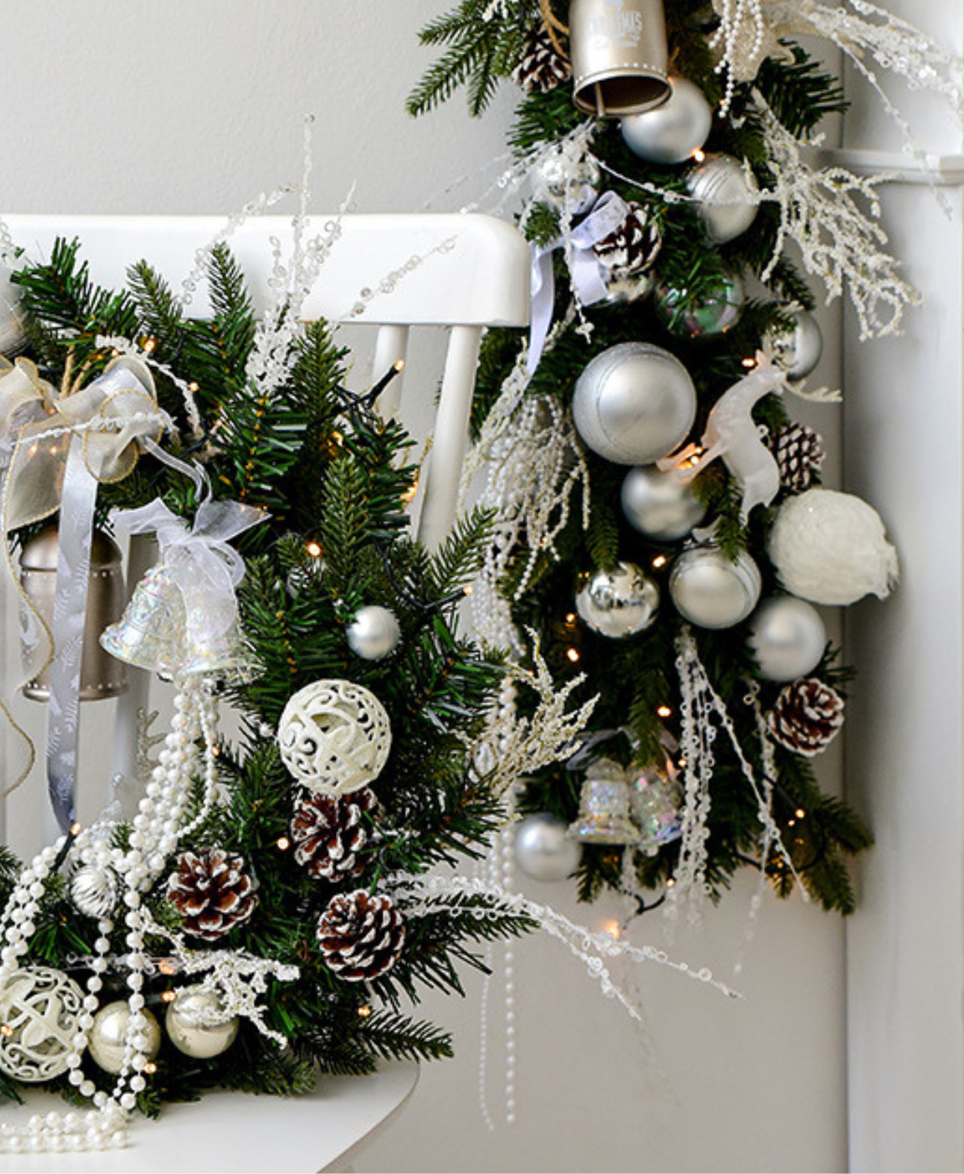 Luminous White Pearl Christmas Garland