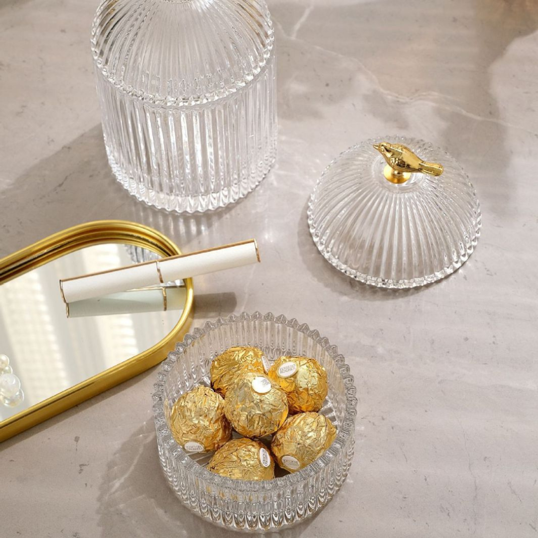 Crystal  Glass Storage Jar