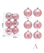 Sweet Pink Christmas Ornament Set