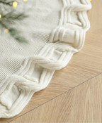 Simple Knit Wool Christmas Tree Skirt