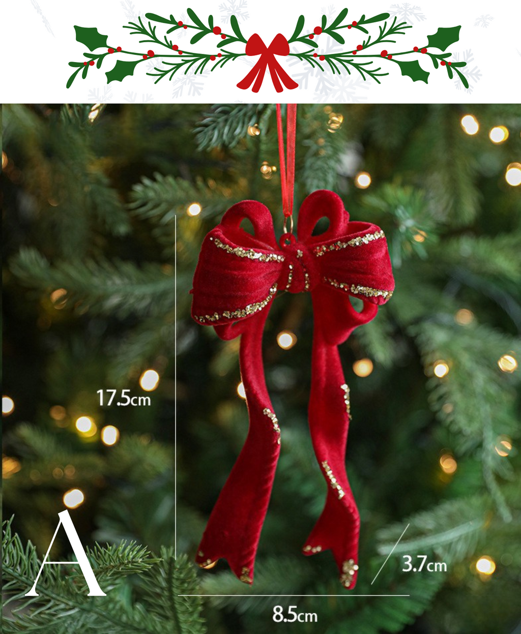 Velvet Maroon Holiday Ornament