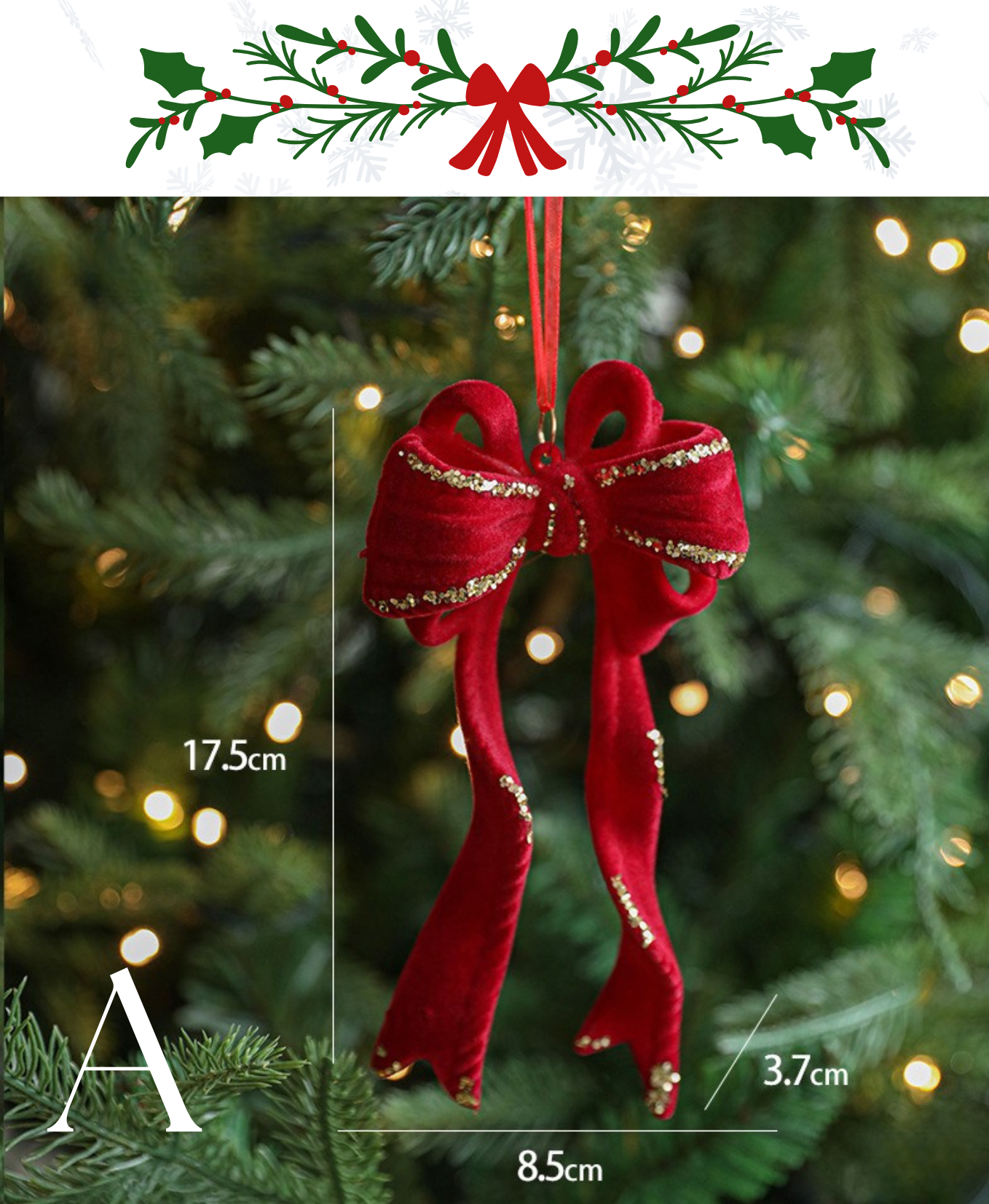Velvet Maroon Holiday Ornament