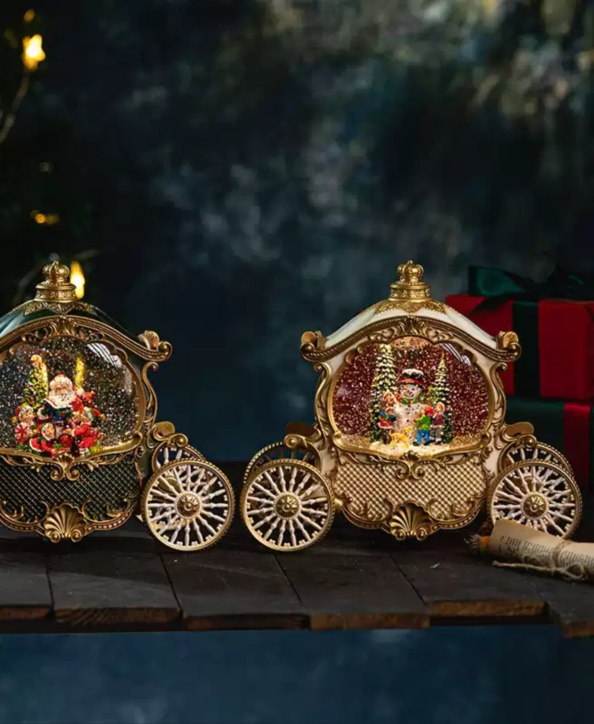 Vintage Christmas Carriage Music Box