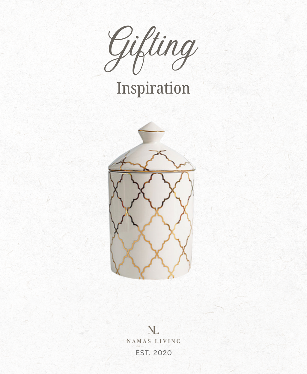 GIFTING INSPIRATION - White and Gold Premium Storage Jar