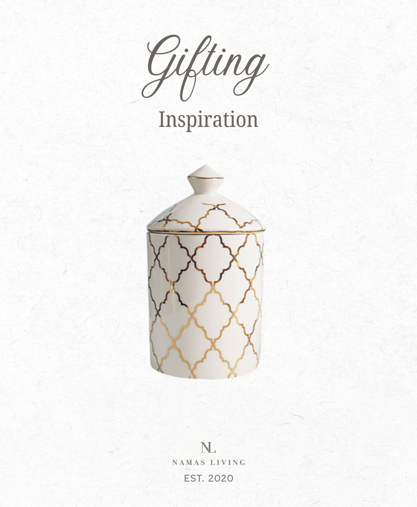 GIFTING INSPIRATION - White and Gold Premium Storage Jar