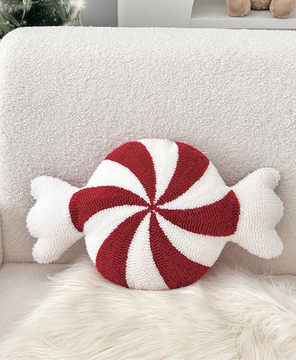 Christmas Candy Puff Pillow