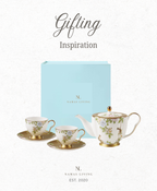 GIFTING INSPIRATION - White and Gold Floral Afternoon Tea Set