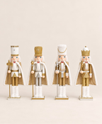White Gold Regal Caped Nutcracker - 60 cm
