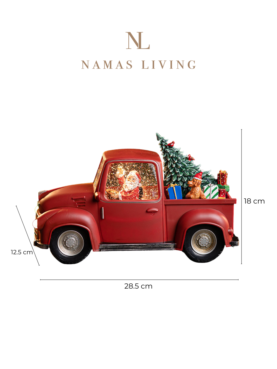 Santa's Truck Holiday Light and Music Box
