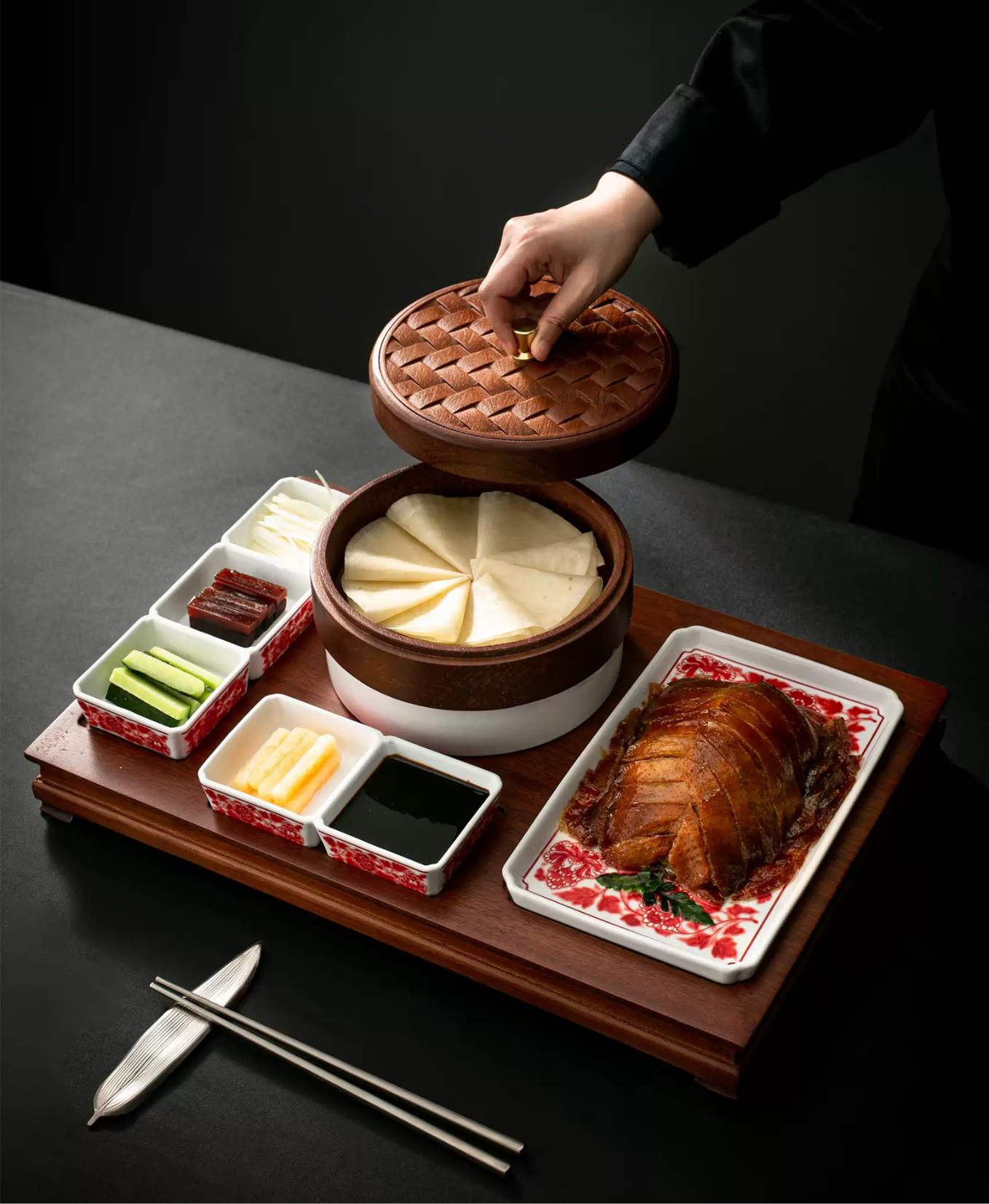 Wooden Peking Duck Serving Set