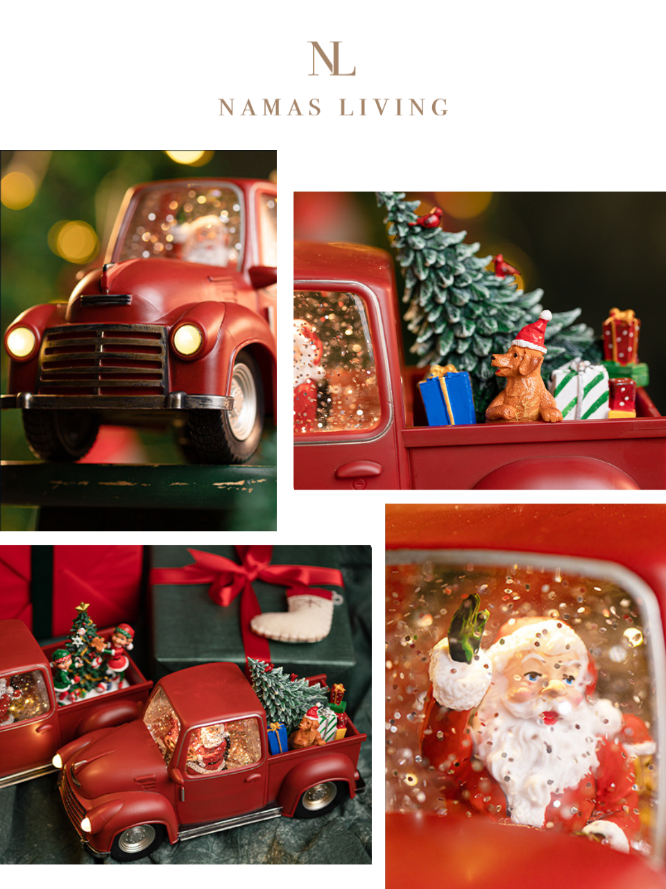Santa's Truck Holiday Light and Music Box
