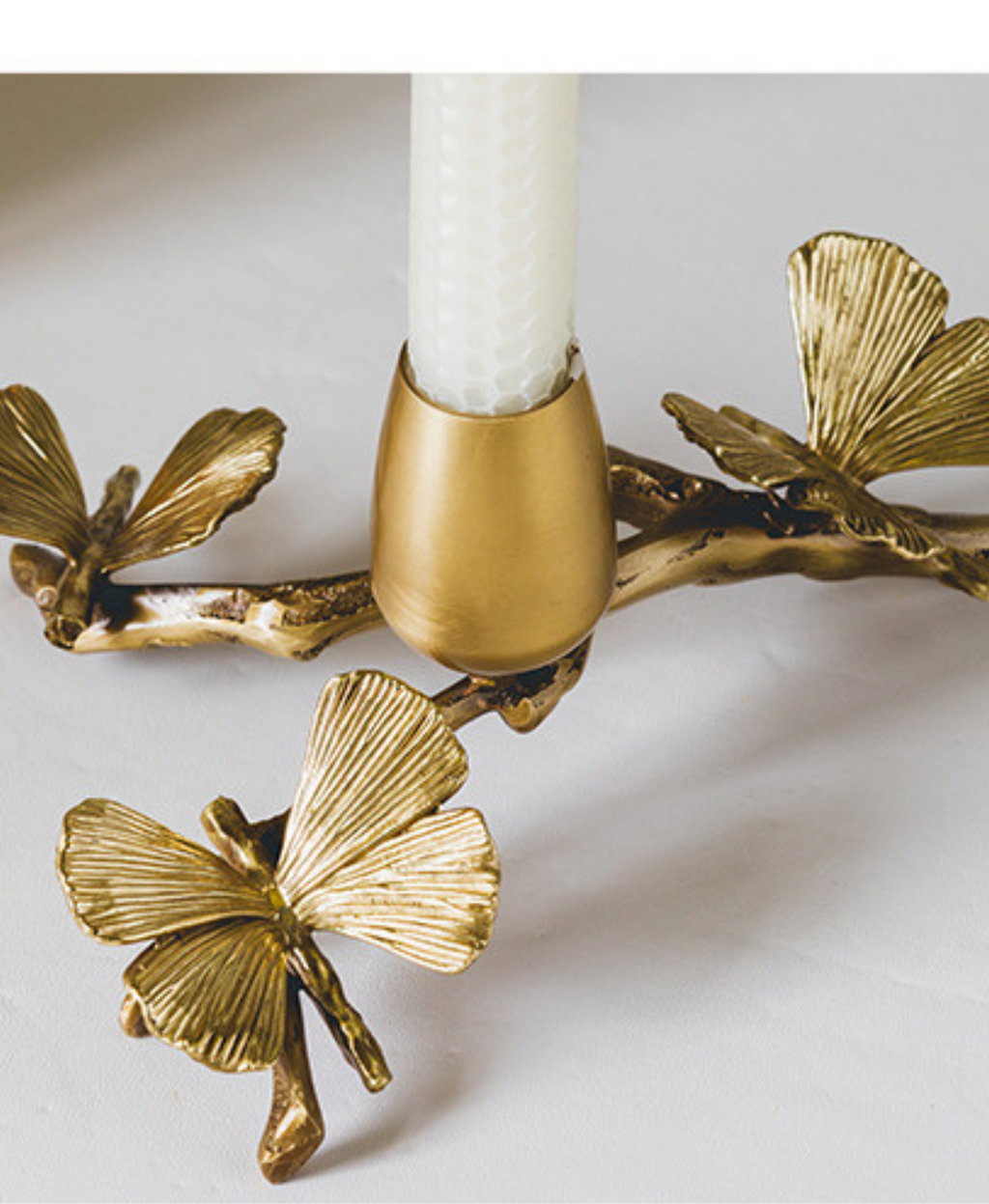 Ginkgo Butterfly Candle Holder