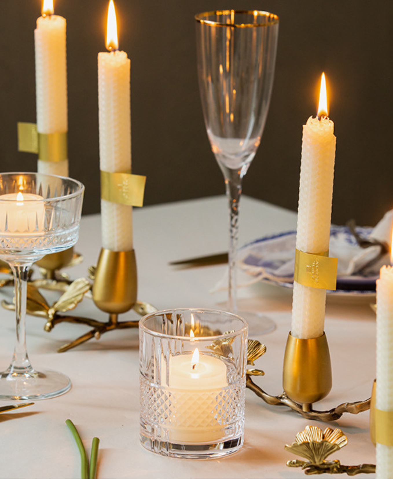 Ginkgo Butterfly Candle Holder