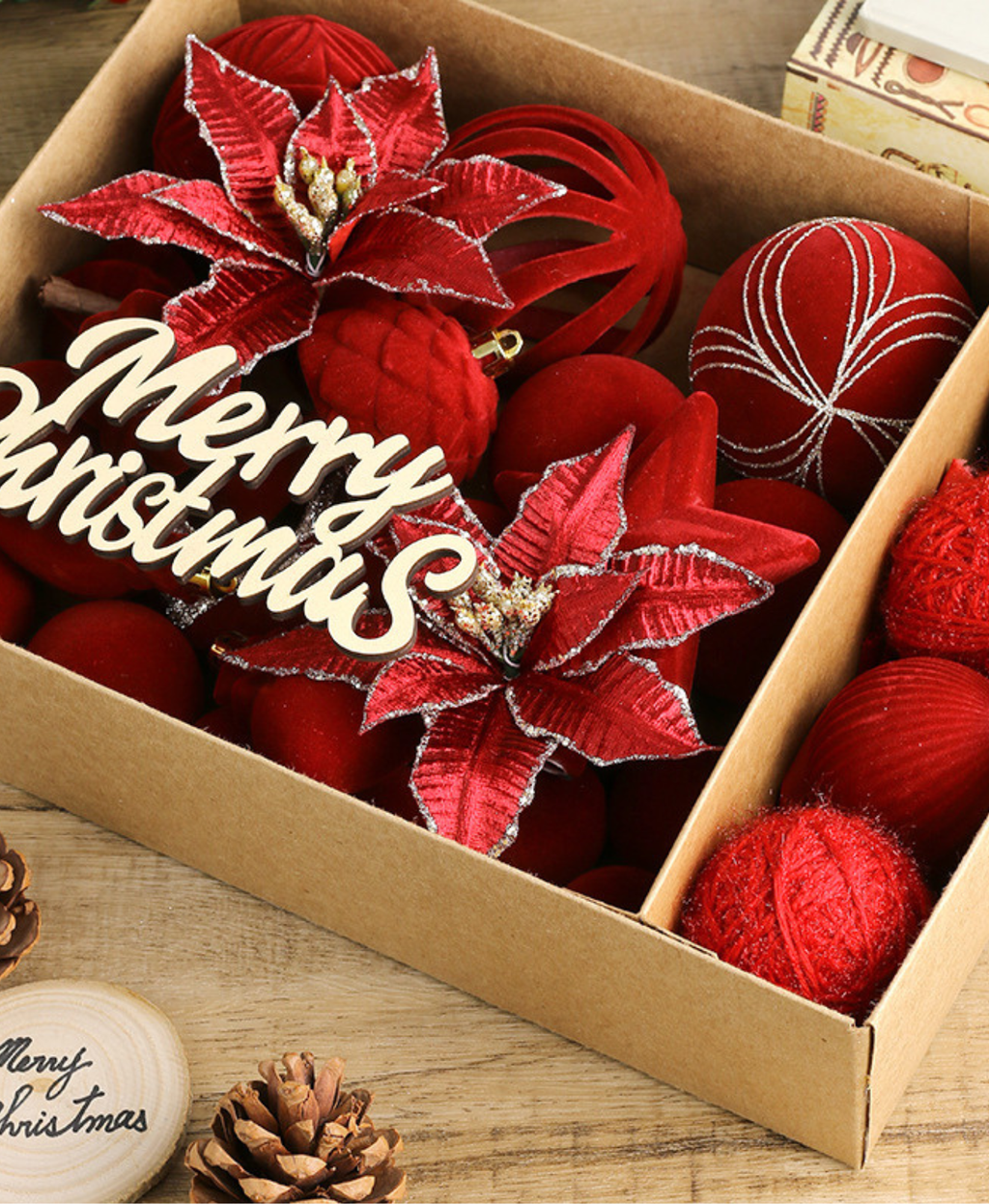 Merry Christmas Ornament Set – 38 Pcs