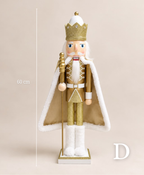 White Gold Regal Caped Nutcracker - 60 cm