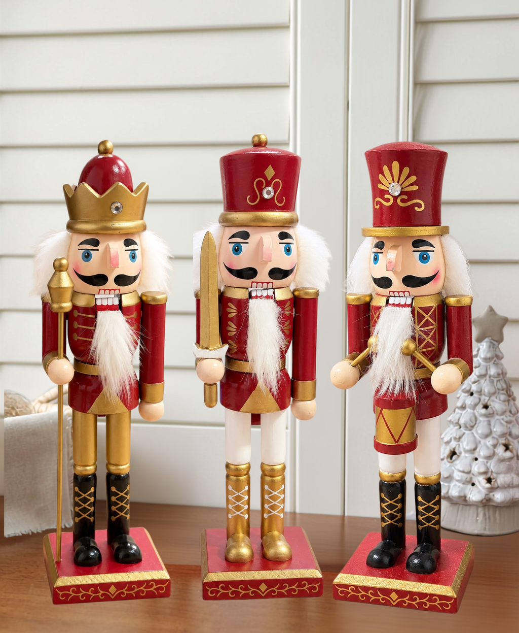 Burgundy & Gold Nutcracker - 25 cm