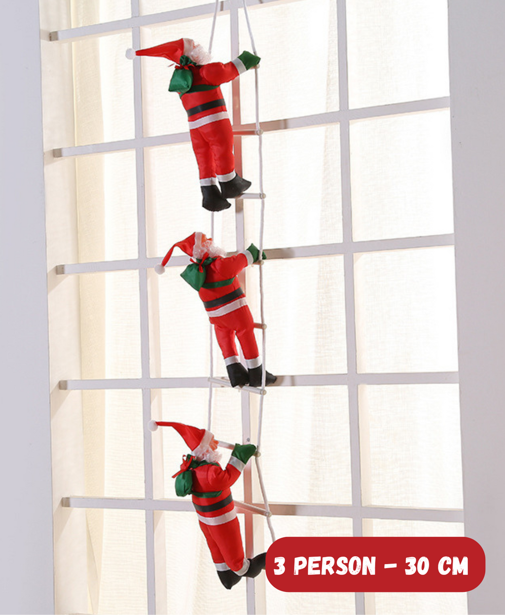 Climbing Ladder Santa Ornament