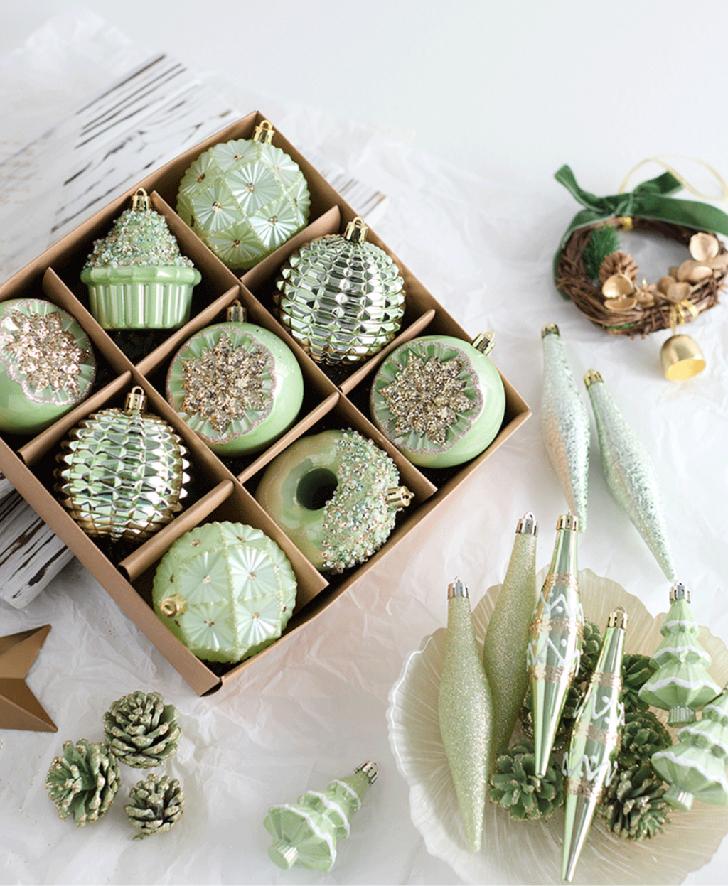 Champagne Mint Charm Set