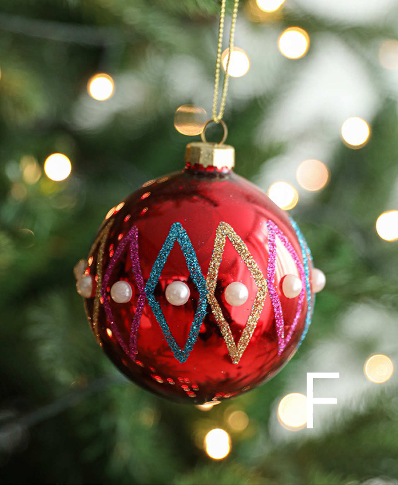 Artistic Glass Ball Christmas Ornament