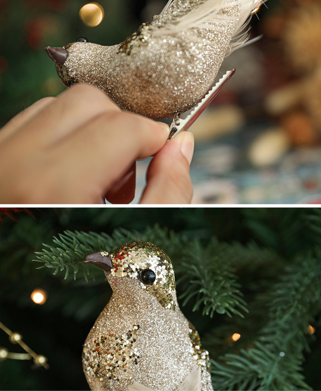 Whimsical Birds Christmas Ornament