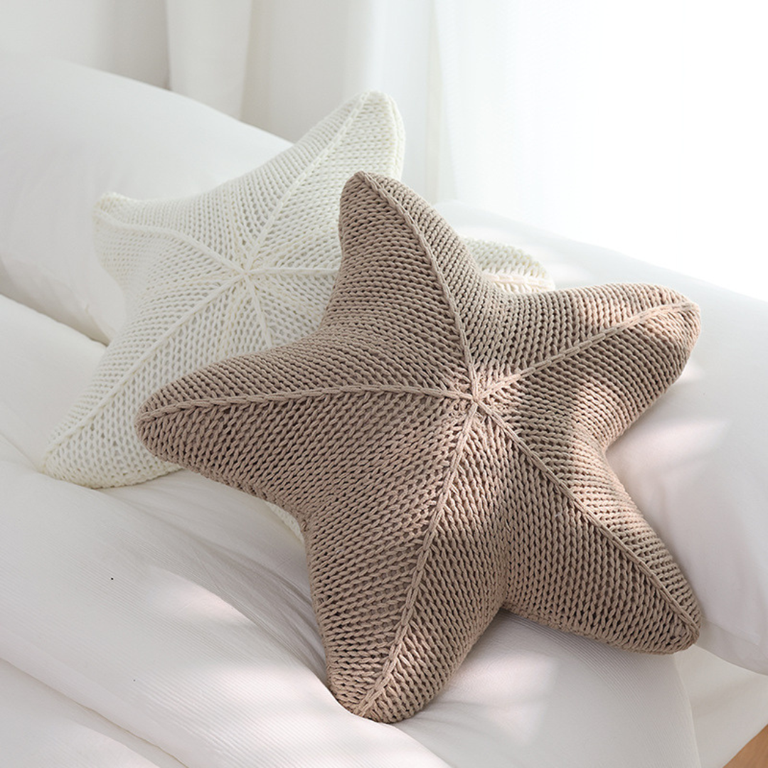 Starfish Knitted Pillow