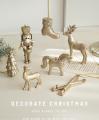 Gold Glitter Christmas Ornament