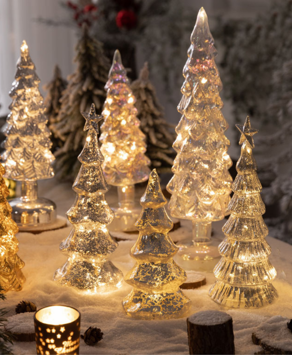 Luminous Silver Tree Light Decoration