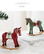 Retro Rocking Horse Christmas Ornament