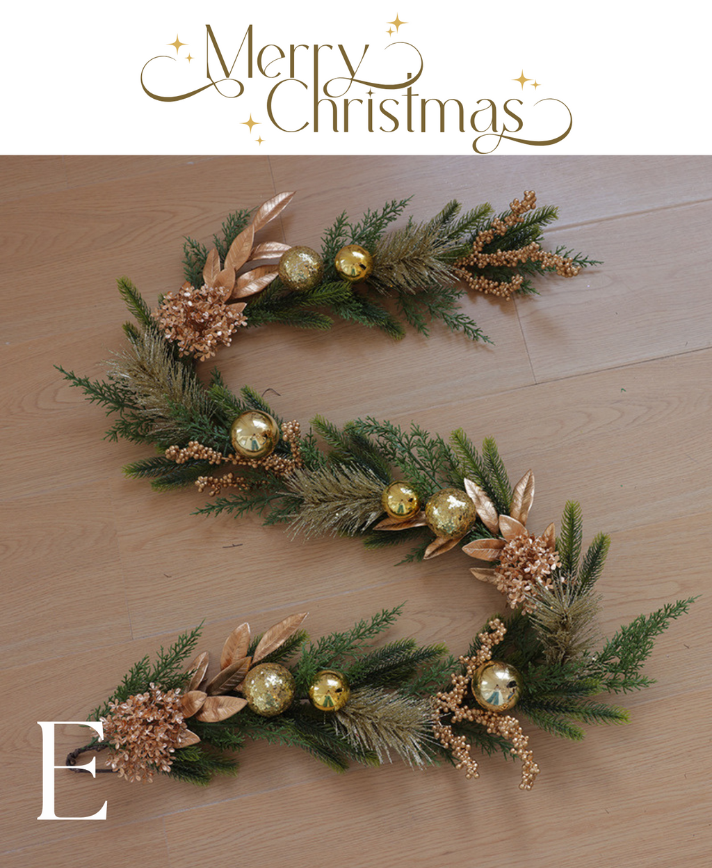 Golden Hydrangea Holiday Wreath