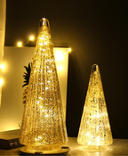 Silver Fluted Glass Christmas Tree Light