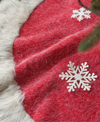 Red Christmas Snowflake Fur Skirt