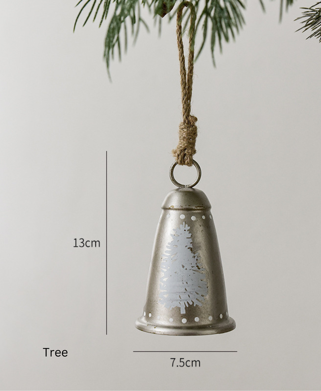 Vintage Metal Bell Ornament
