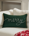 Merry Embroidered Cushion Cover