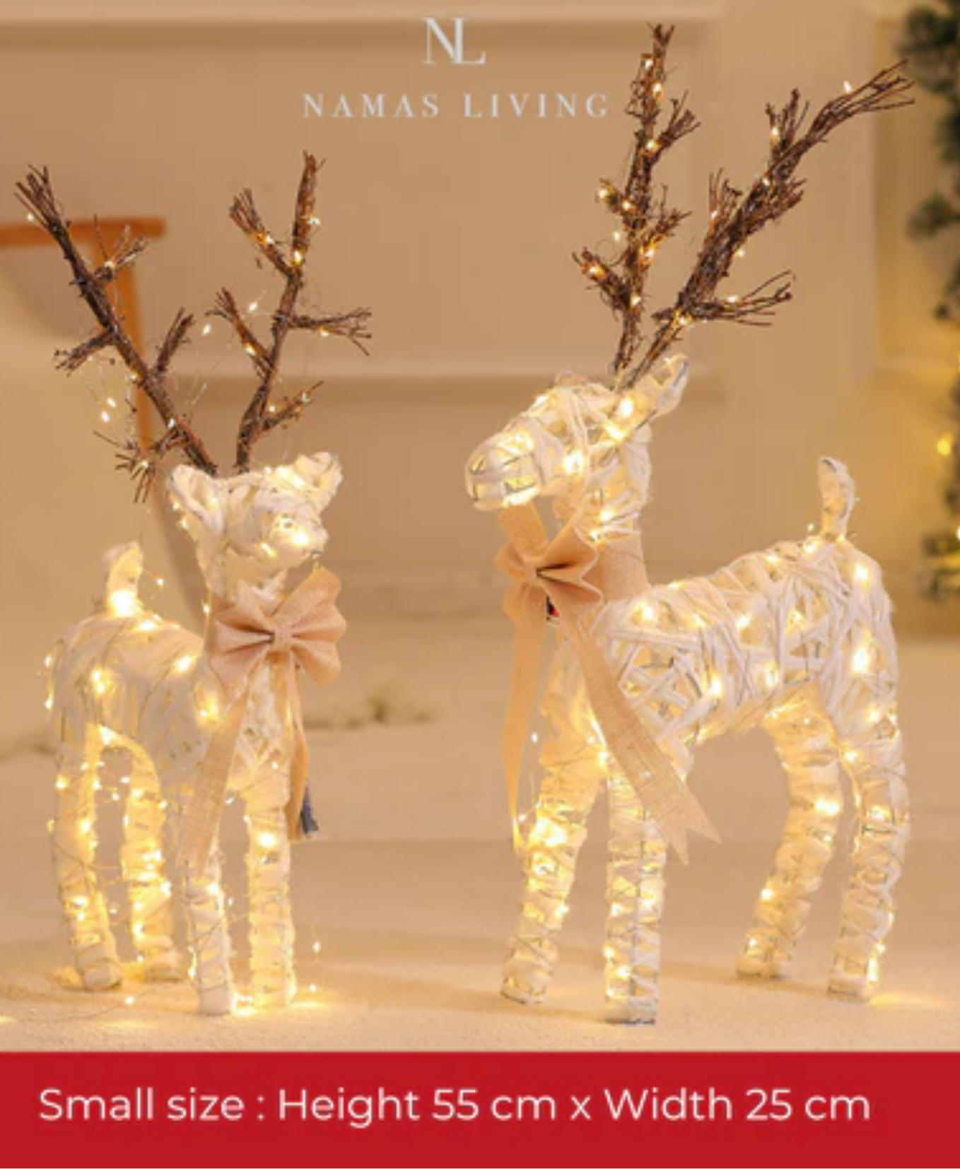 Enchanted Glowing Deer Ornaments
