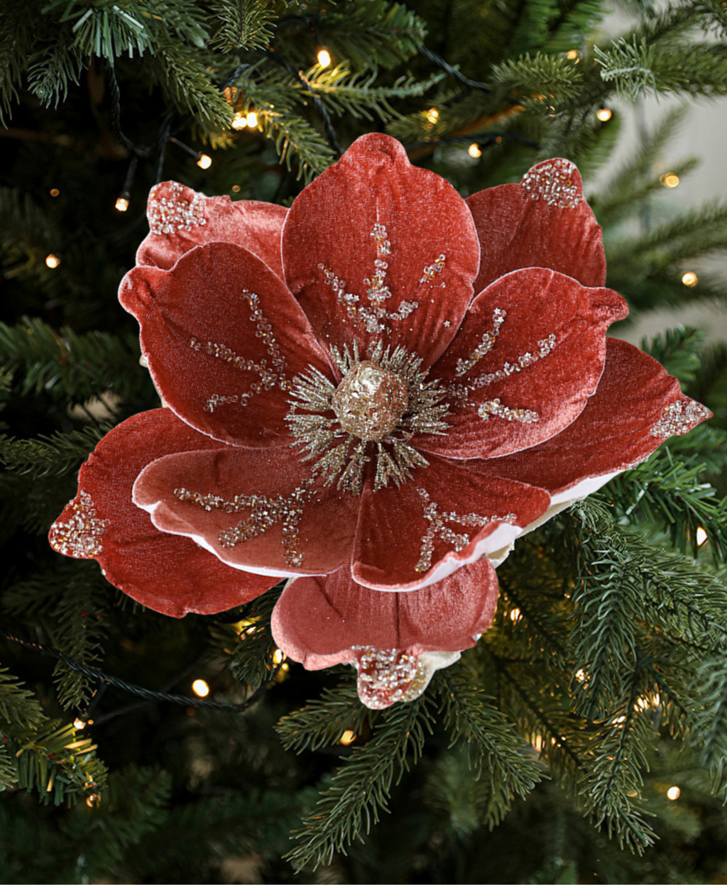 Luminous Magnolia Bloom Ornament