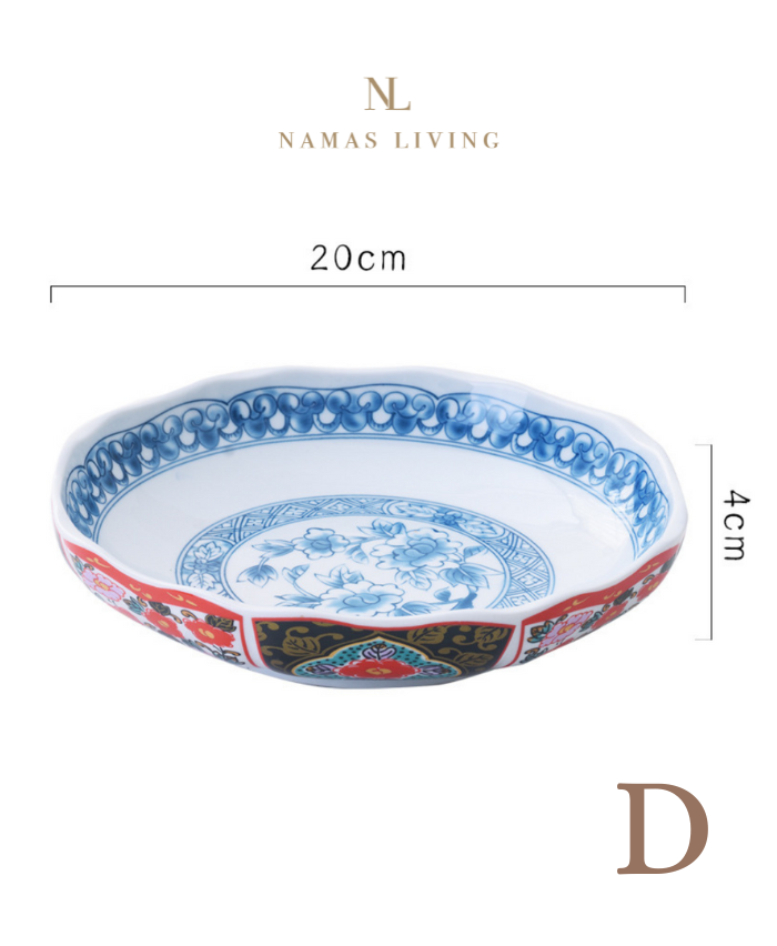 Imperial Chinoiserie Style Ceramic Plates