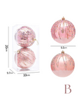 Sweet Pink Christmas Ornament Set