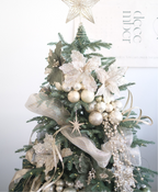 Champagne Beaded Spray Ornament