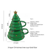 Holiday Tree Stacked Mug Set