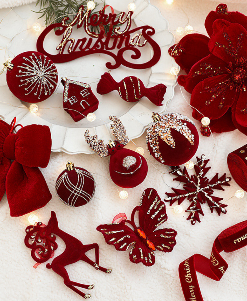 Velvet Maroon Holiday Ornament