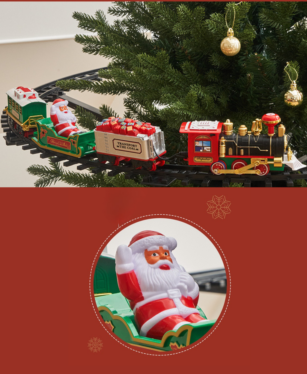 Santa’s Freight Tree Train - Suspended Rail Edition