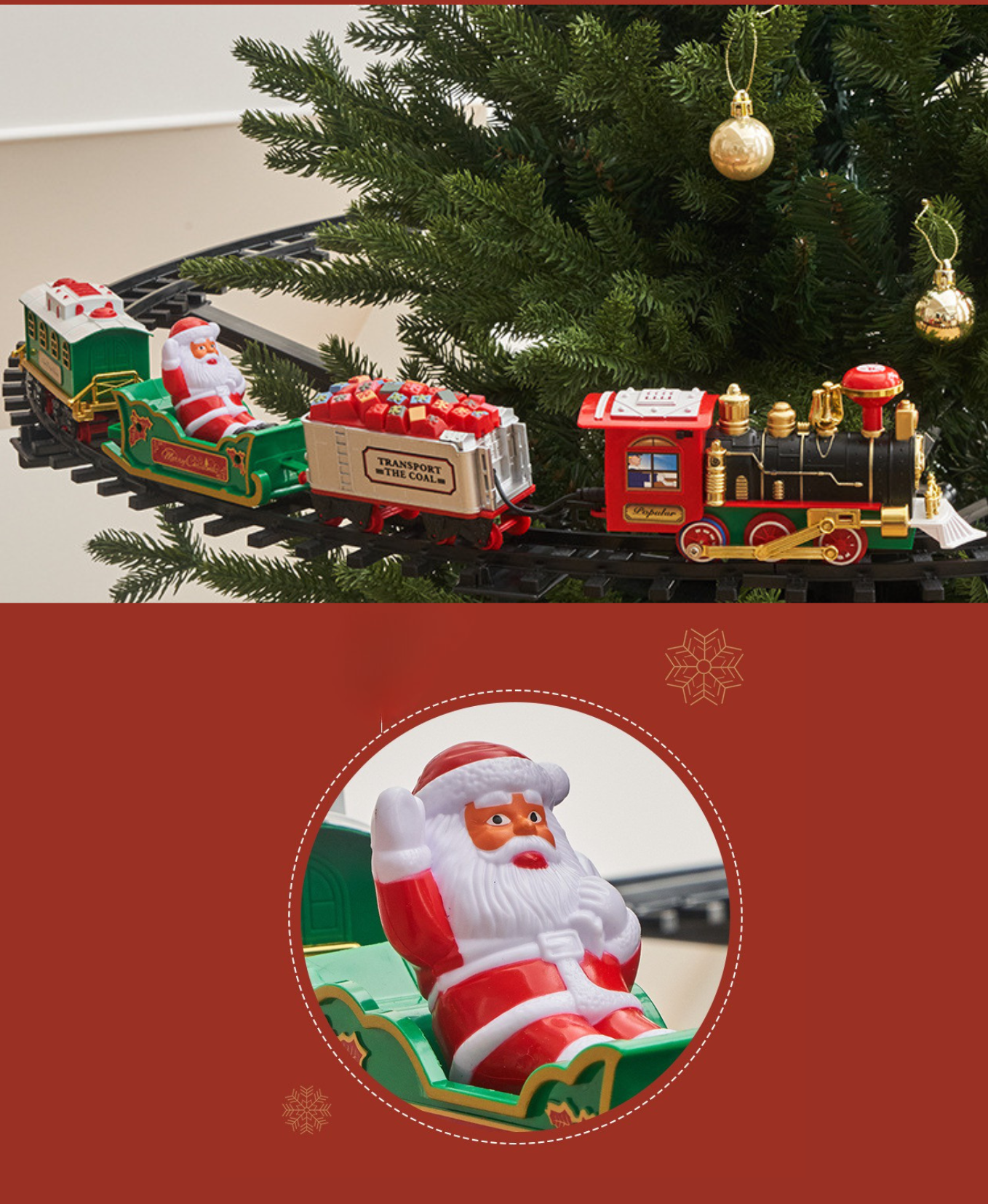 Santa’s Freight Tree Train - Suspended Rail Edition