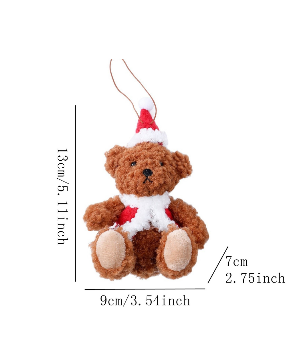 Jolly Teddy Christmas Ornament