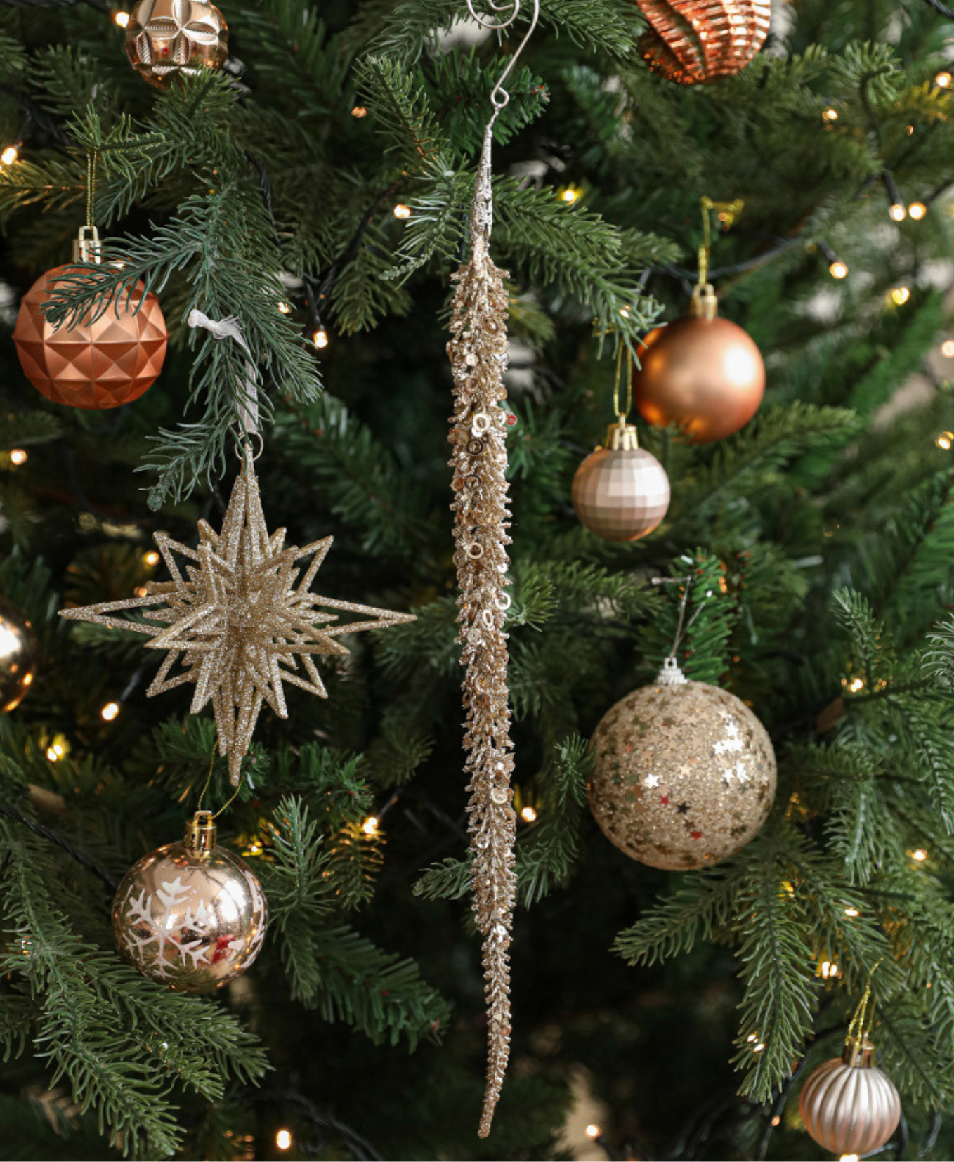 Glitter Sequin Branch Ornament