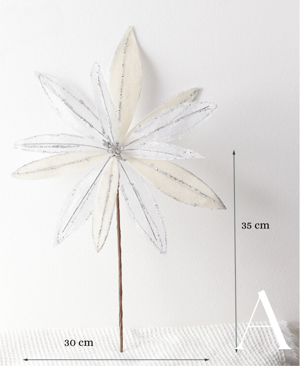 White Christmas Flower Ornament