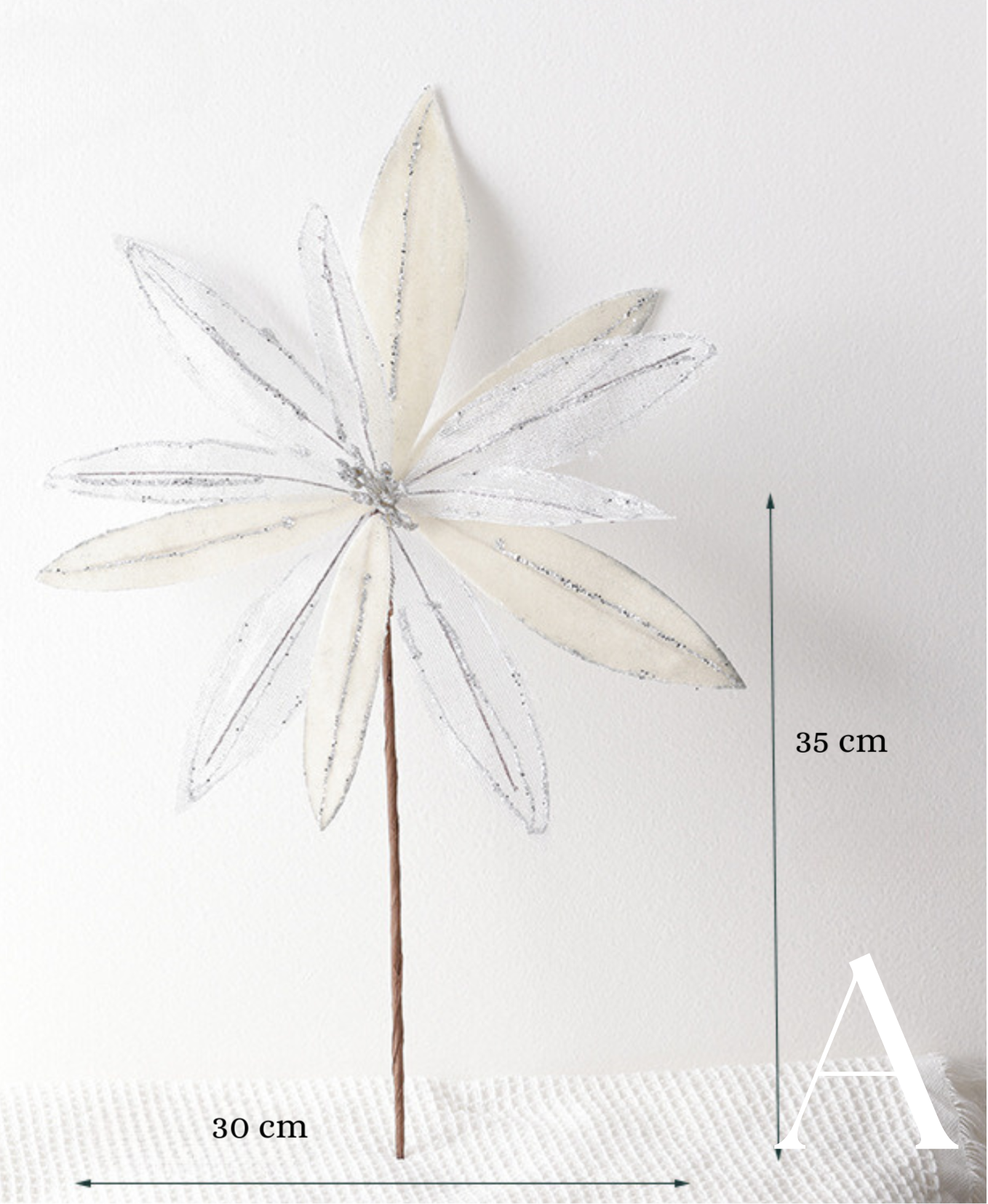 White Christmas Flower Ornament
