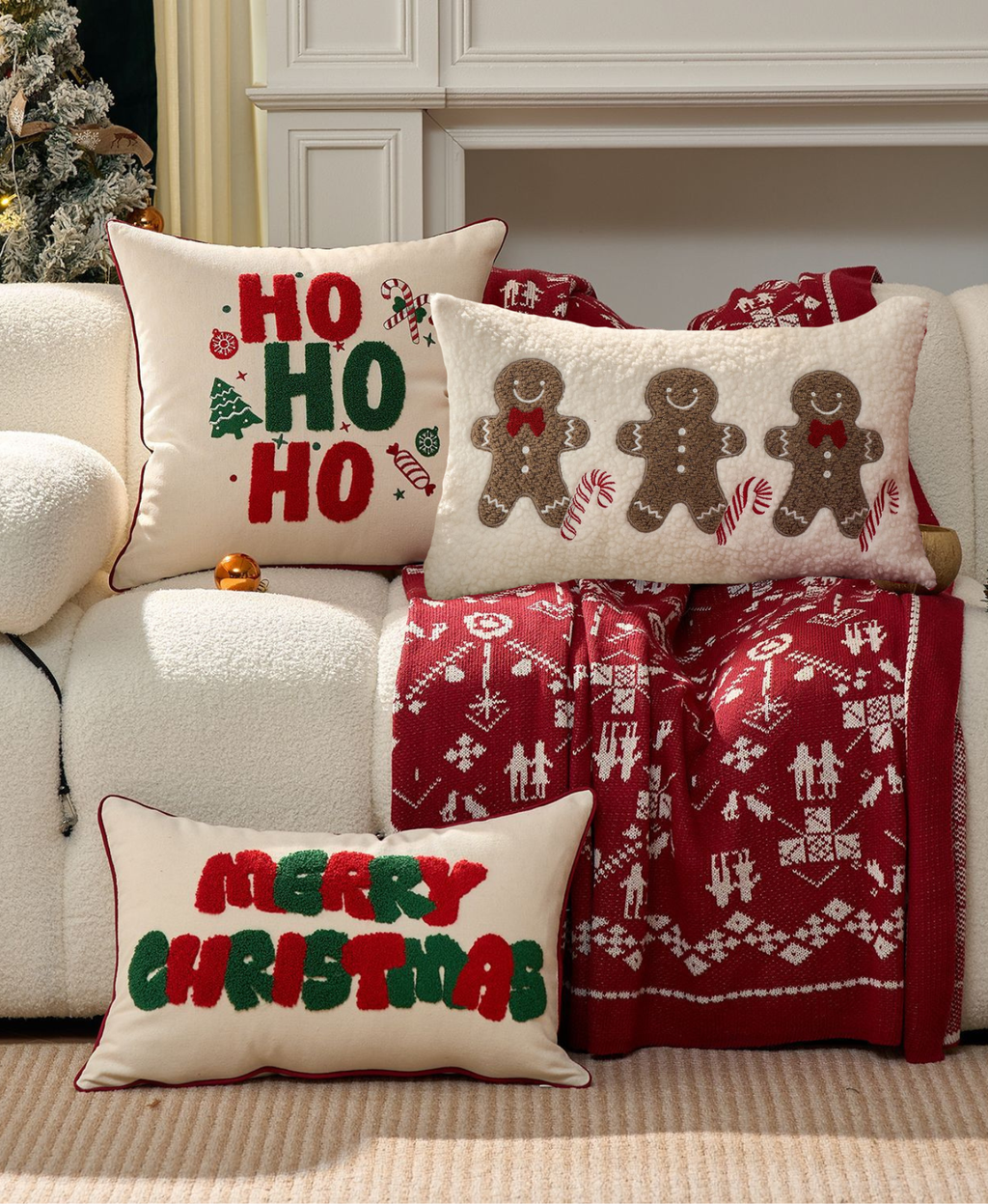 Ho Ho Holiday Pillow Cover